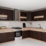 Cuisine complète modulaire Mode Dark 130 – 285 cm chêne foncé
