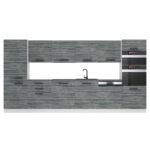 Cuisine complète Premium 360 cm – Gris graphite anthracite avec plan de travail