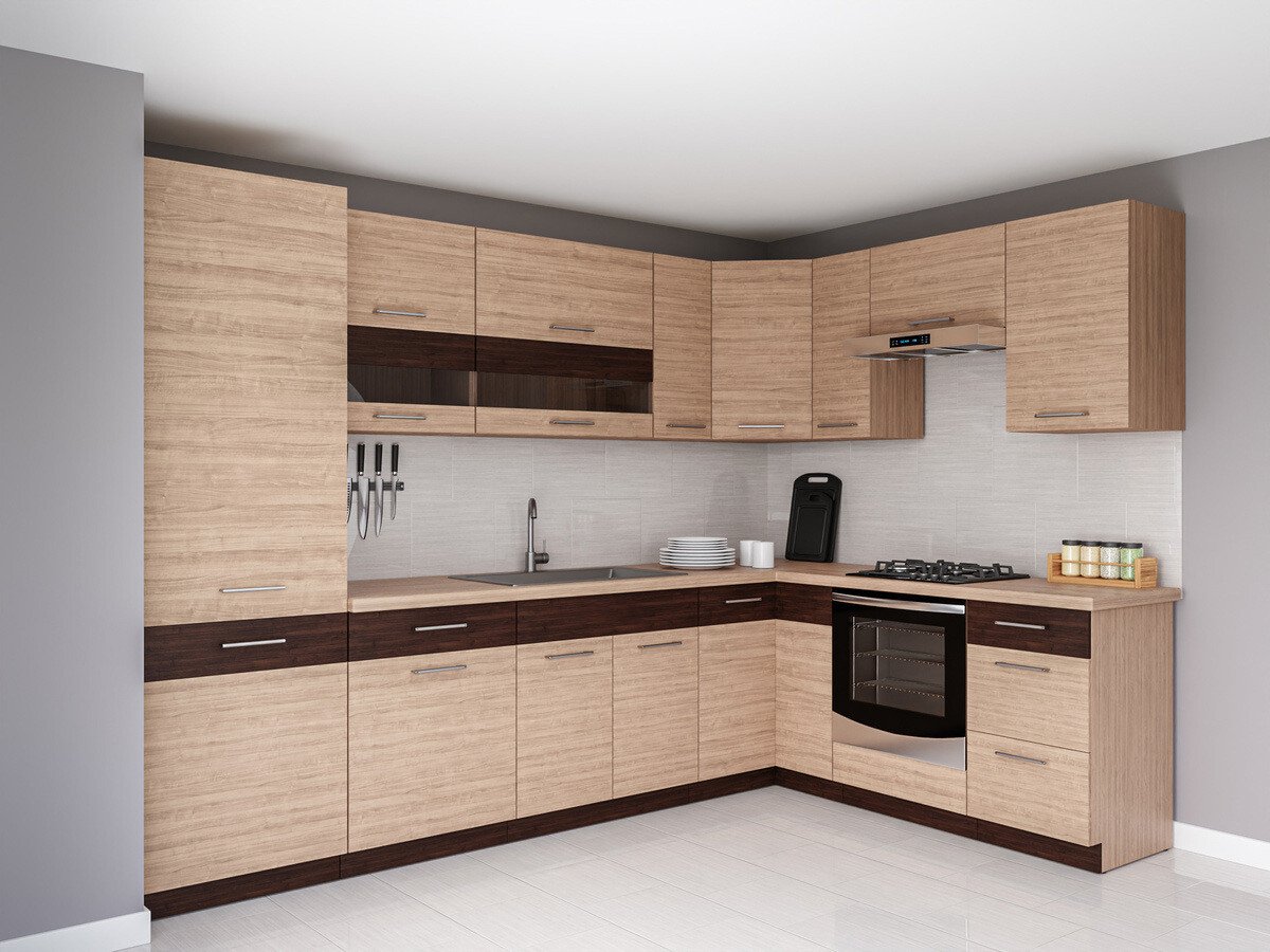 1 Cuisine complète modulaire Mode Light 129 – 290 cm – Image 1