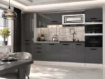 Cuisine complète Premium 480 cm – Blanc brillant avec plan de travail – Image 2