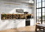 Cuisine Comfort Julia 320 cm – Blanc brillant avec plan de travail – Image 2