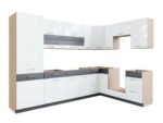 Cuisine complète modulaire Mode White 130 – 290 cm blanc – Image 3