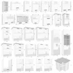 Cuisine Comfort Julia 320 cm – Blanc brillant avec plan de travail – Image 3