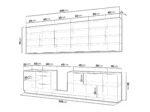 Cuisine complète modulaire Sole 159 – 330 cm cachemire et chêne – Image 6